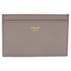 Celine Beige Grained Leather Card Holder