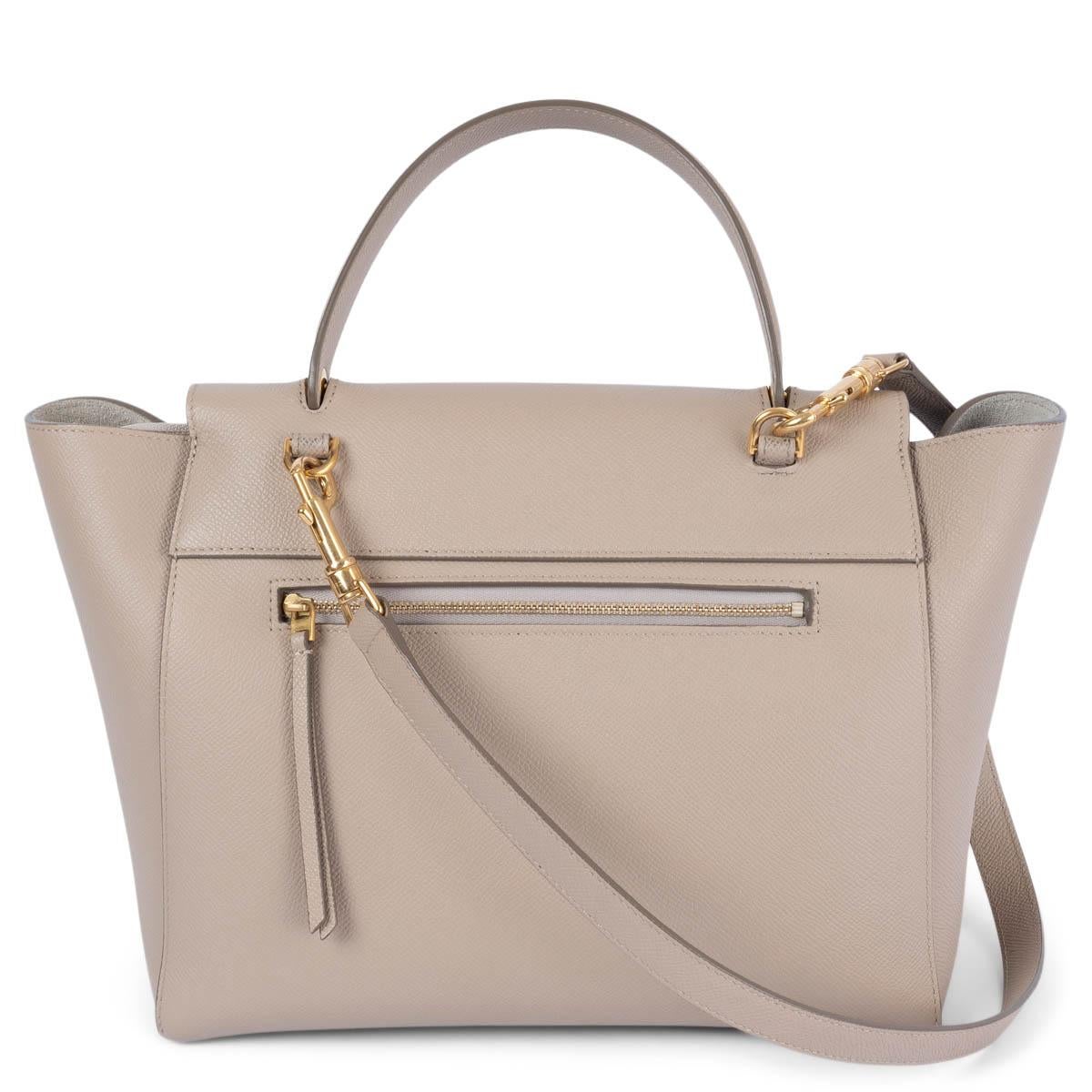 CELINE beige Grained leather MINI BELT Shoulder Bag In Good Condition In Zürich, CH