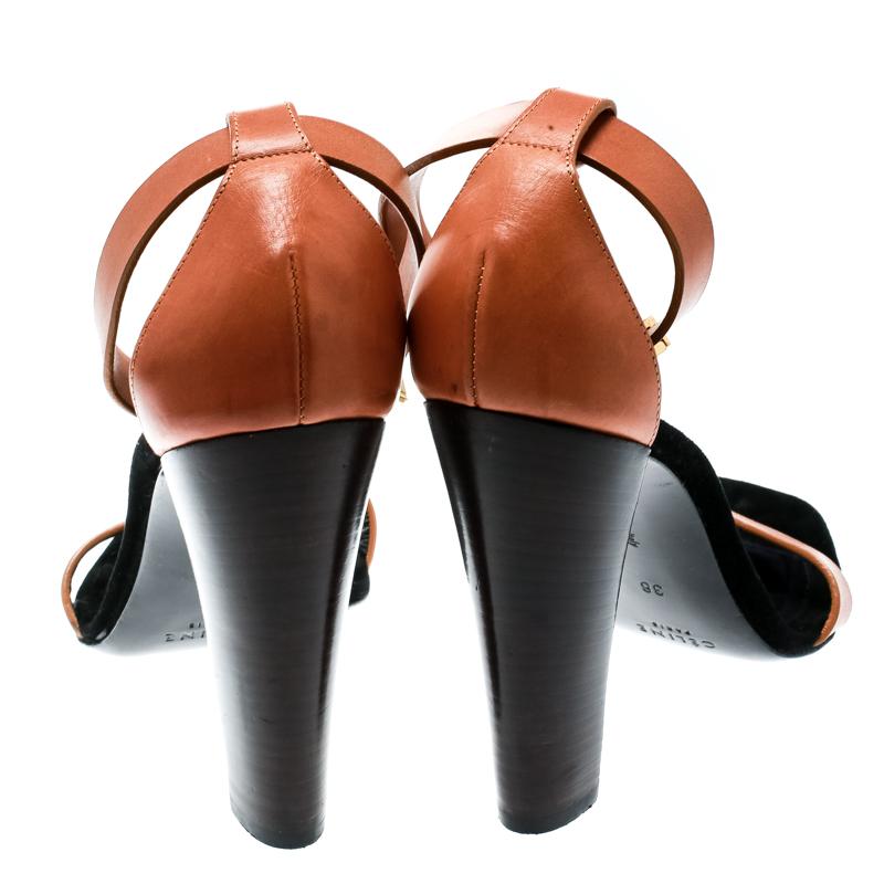 Celine Beige Leather Ankle Strap Sandals Size 38 2