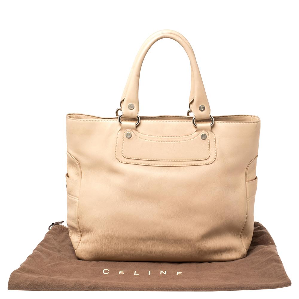 Celine Beige Leather Large Boogie Tote 6