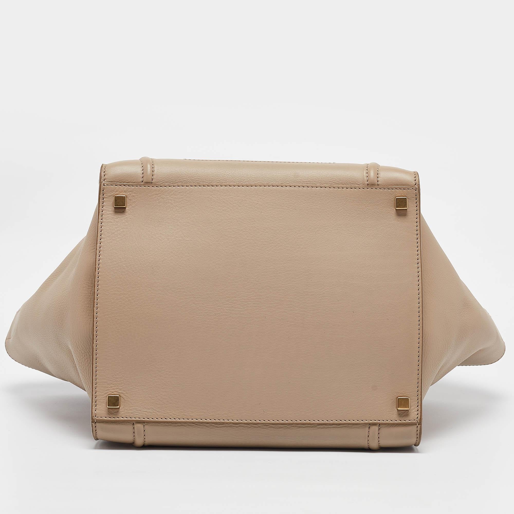 Celine Beige Leather Medium Phantom Luggage Tote 2