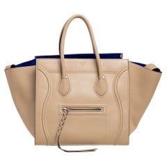 Celine Beige Leather Medium Phantom Luggage Tote