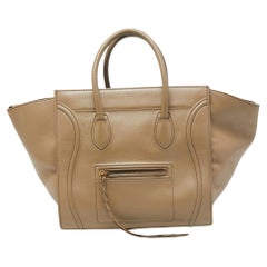 Celine Beige Leather Medium Phantom Luggage Tote