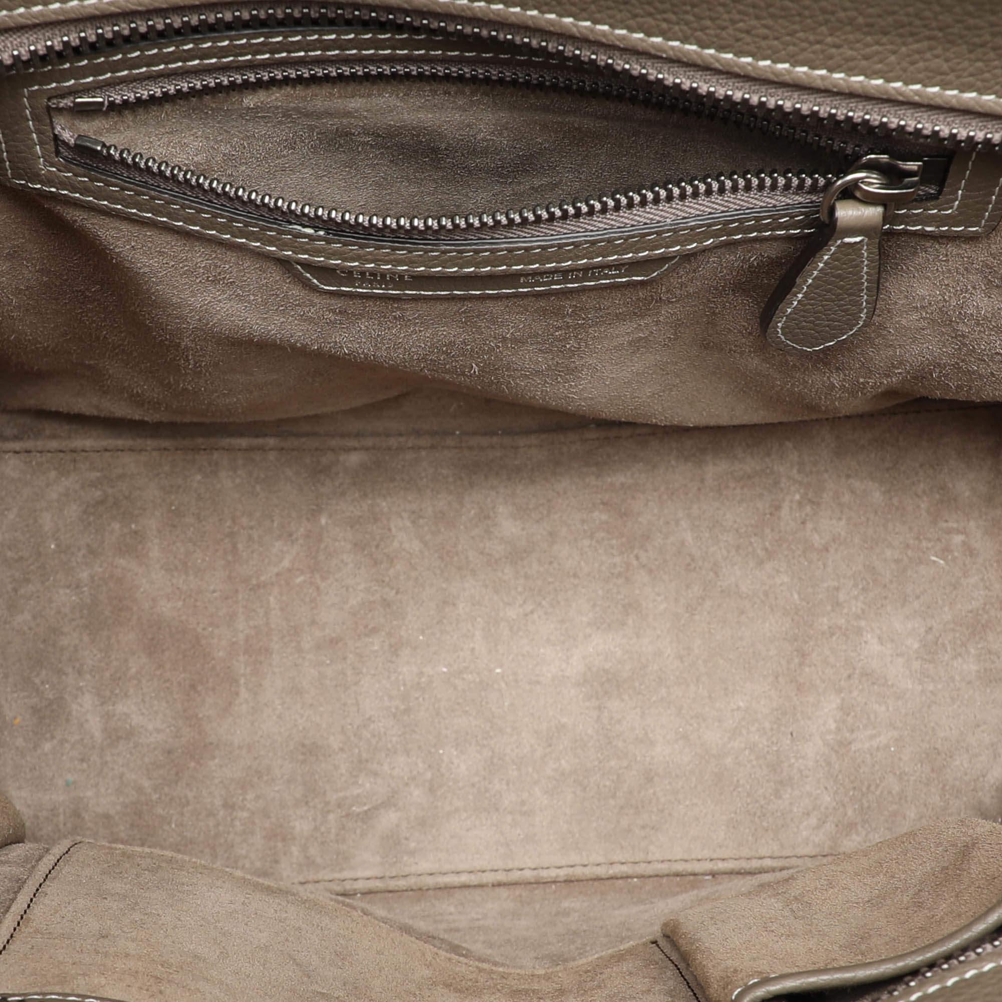 Celine Beige Leather Micro Luggage Tote 3