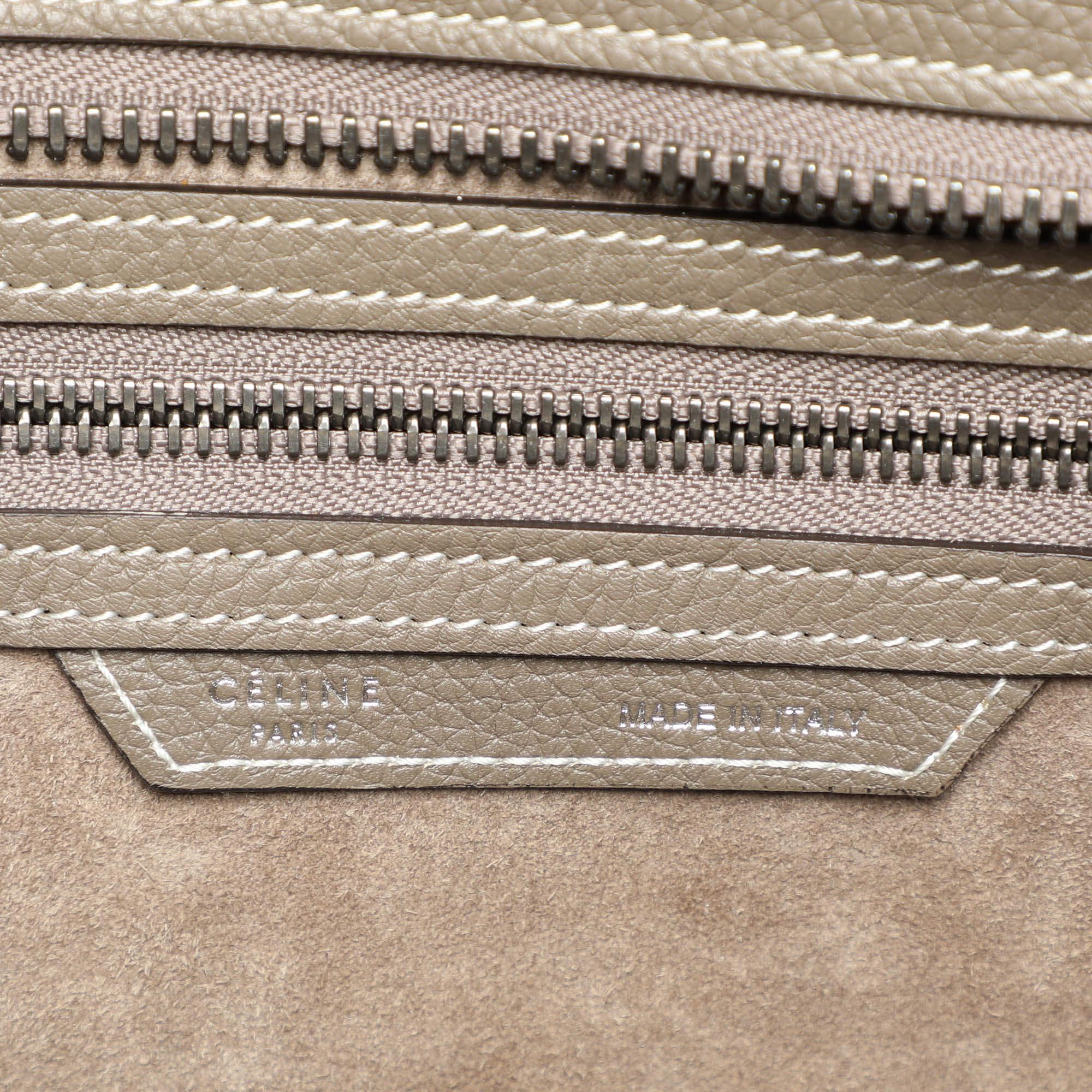 Celine Beige Leather Micro Luggage Tote 4