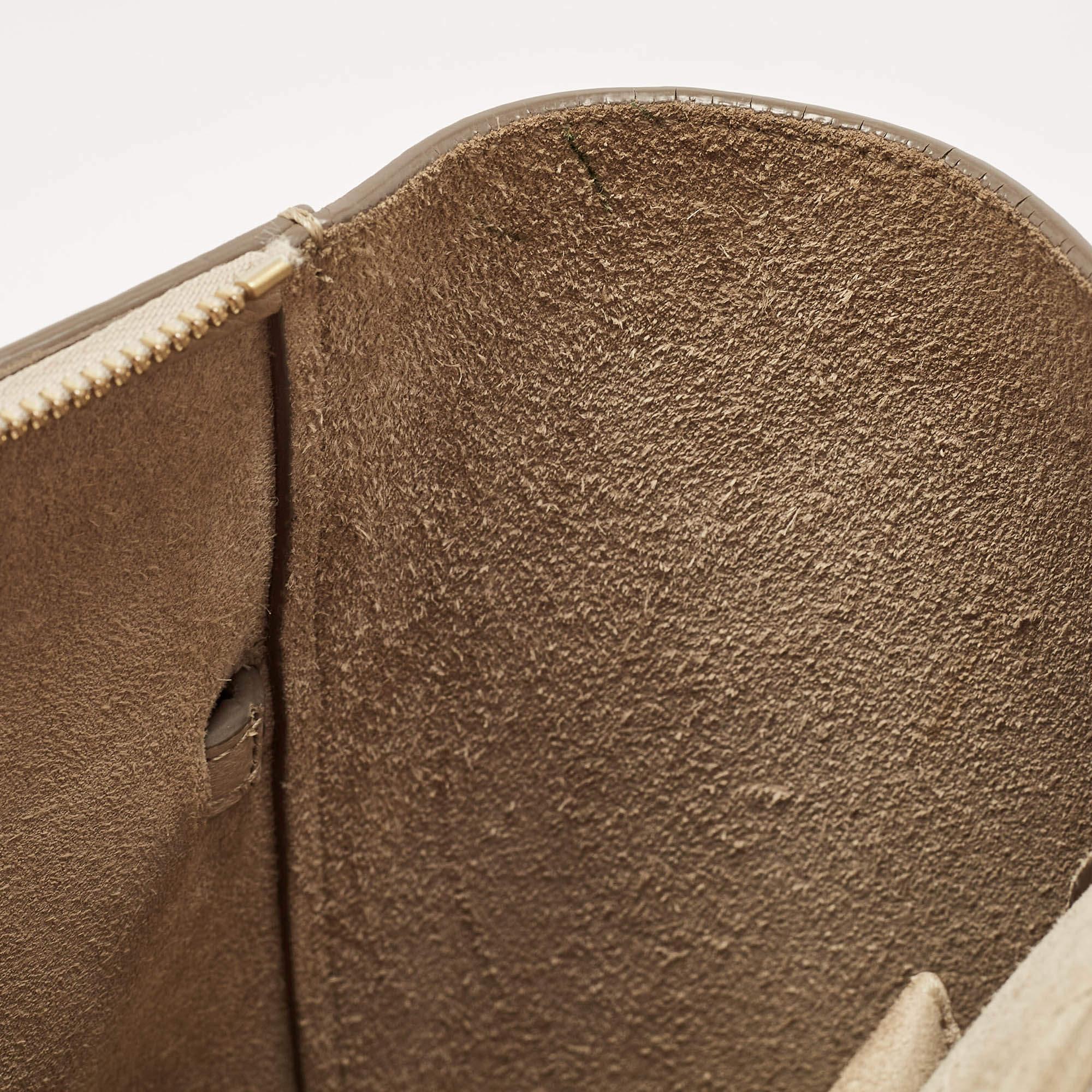 Celine Beige Leather Mini Belt Top Handle Bag For Sale 11