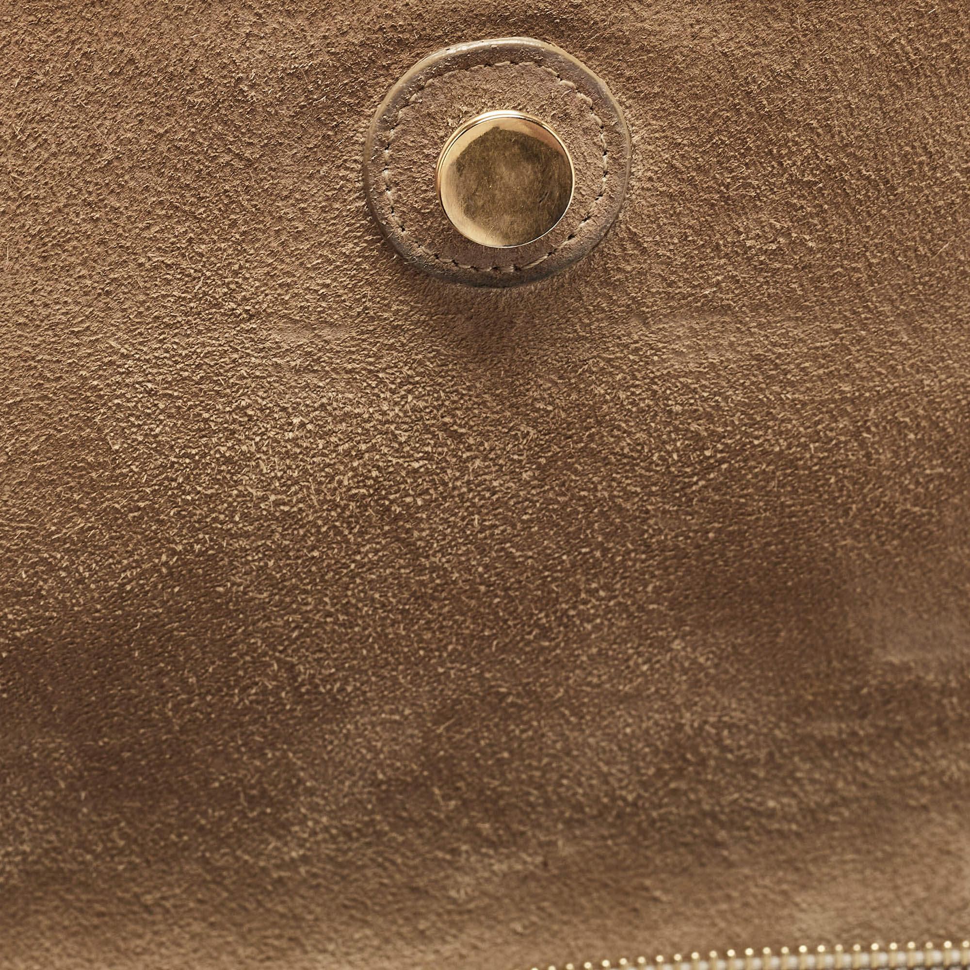 Celine Beige Leather Mini Belt Top Handle Bag For Sale 12