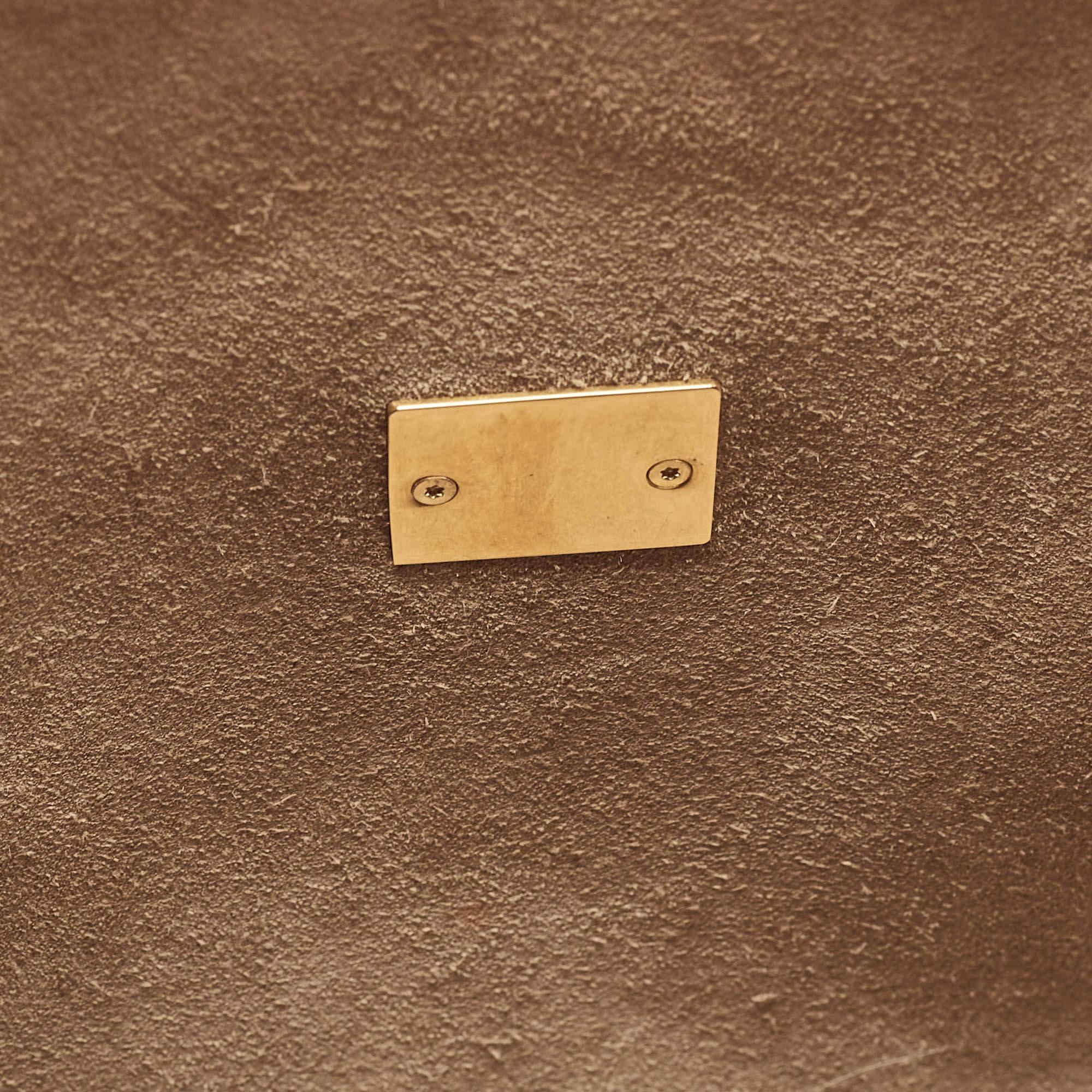 Celine Beige Leather Mini Belt Top Handle Bag For Sale 16