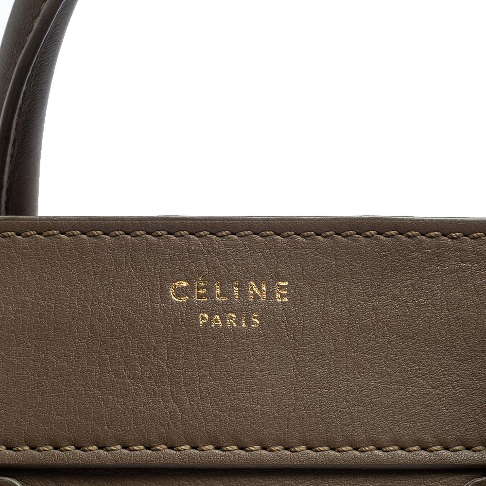 Celine Beige Leather Mini Luggage Tote 3