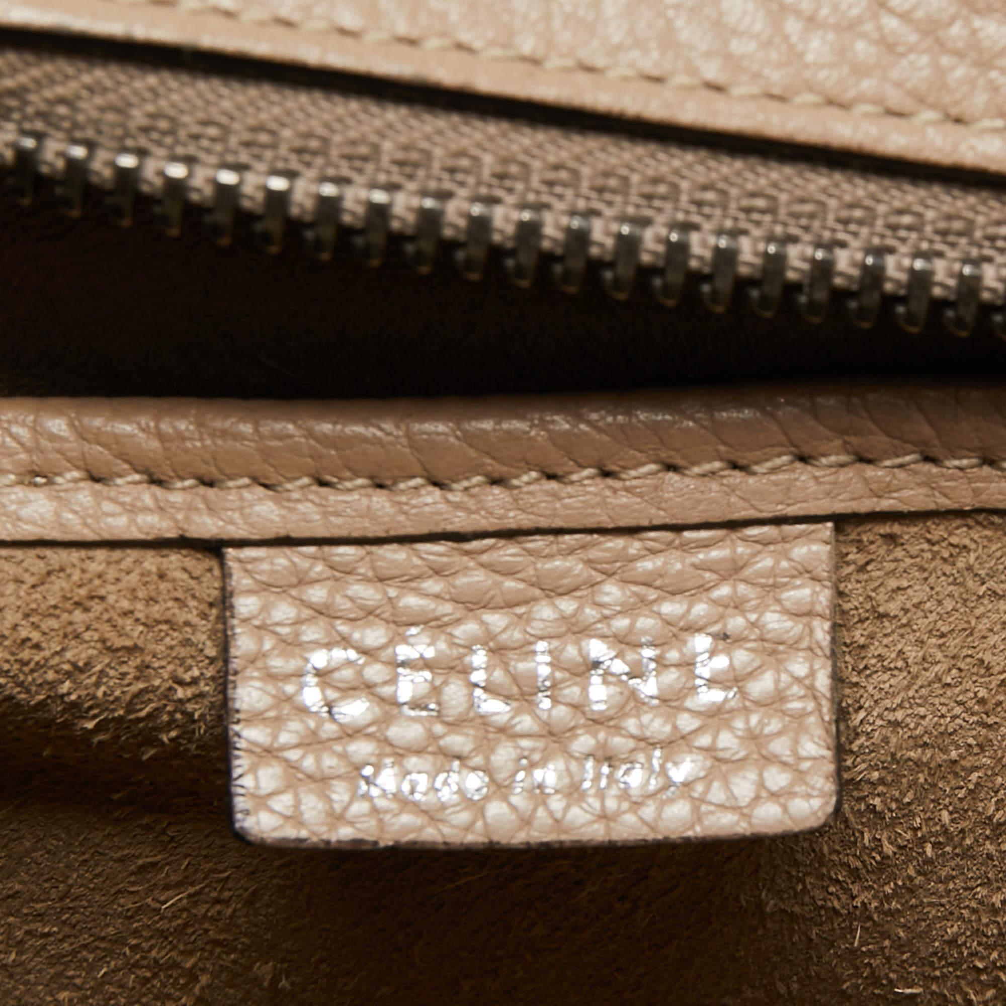 Céline Beige Leather Nano Luggage Tote 6