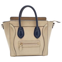 Celine Beige Leather Nano Luggage Tote