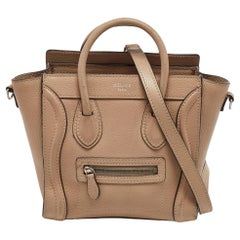 Céline Beige Leather Nano Luggage Tote