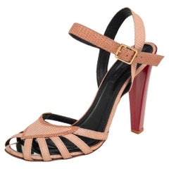 Celine Beige Leather Strappy Sandals Size 39