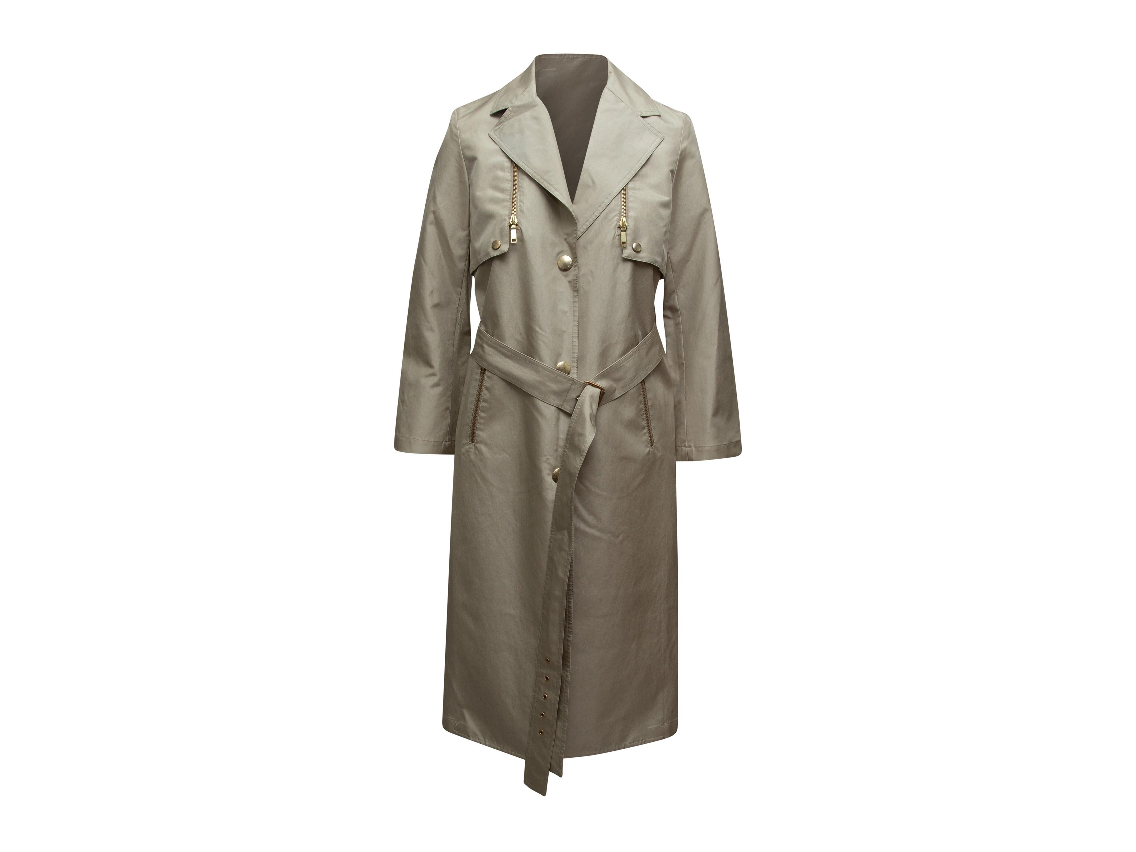 Celine Beige Long Trench Coat In Good Condition In New York, NY