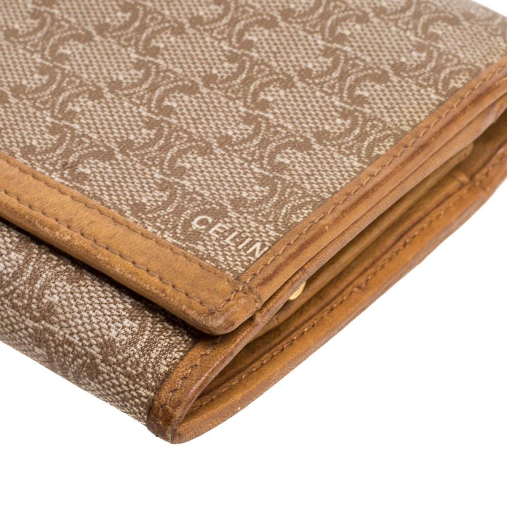 Portafoglio Celine Beige in tela e pelle Coates in vendita 4