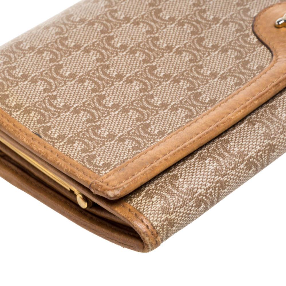 Portafoglio Celine Beige in tela e pelle Coates in vendita 5