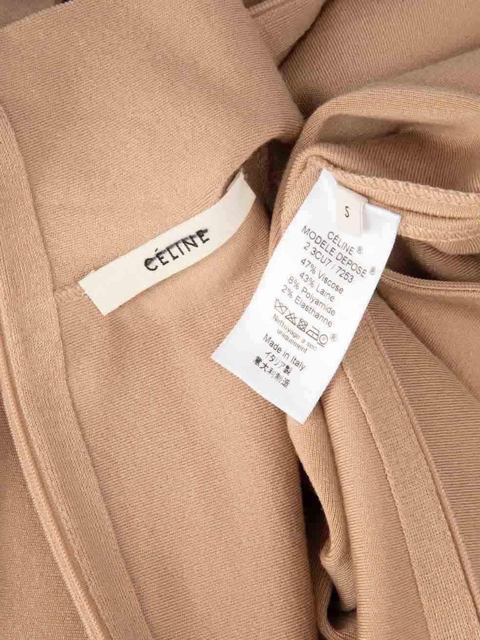 Top en tricot à col roulé beige Céline Taille S Pour femmes en vente