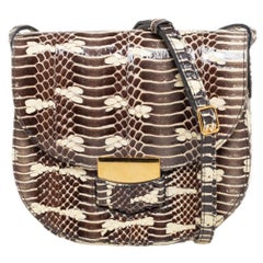 Celine Beige Watersnake Small Trotteur Crossbody Bag