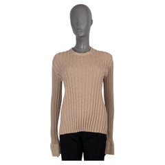 CELINE beige Wolle 2015 BELL SLEEVE RIB-KNIT Pullover M