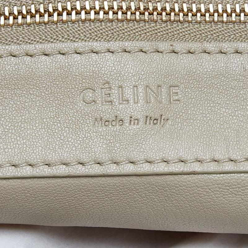 Women's Celine Beige/Yellow Leather Vertical Cabas Tote