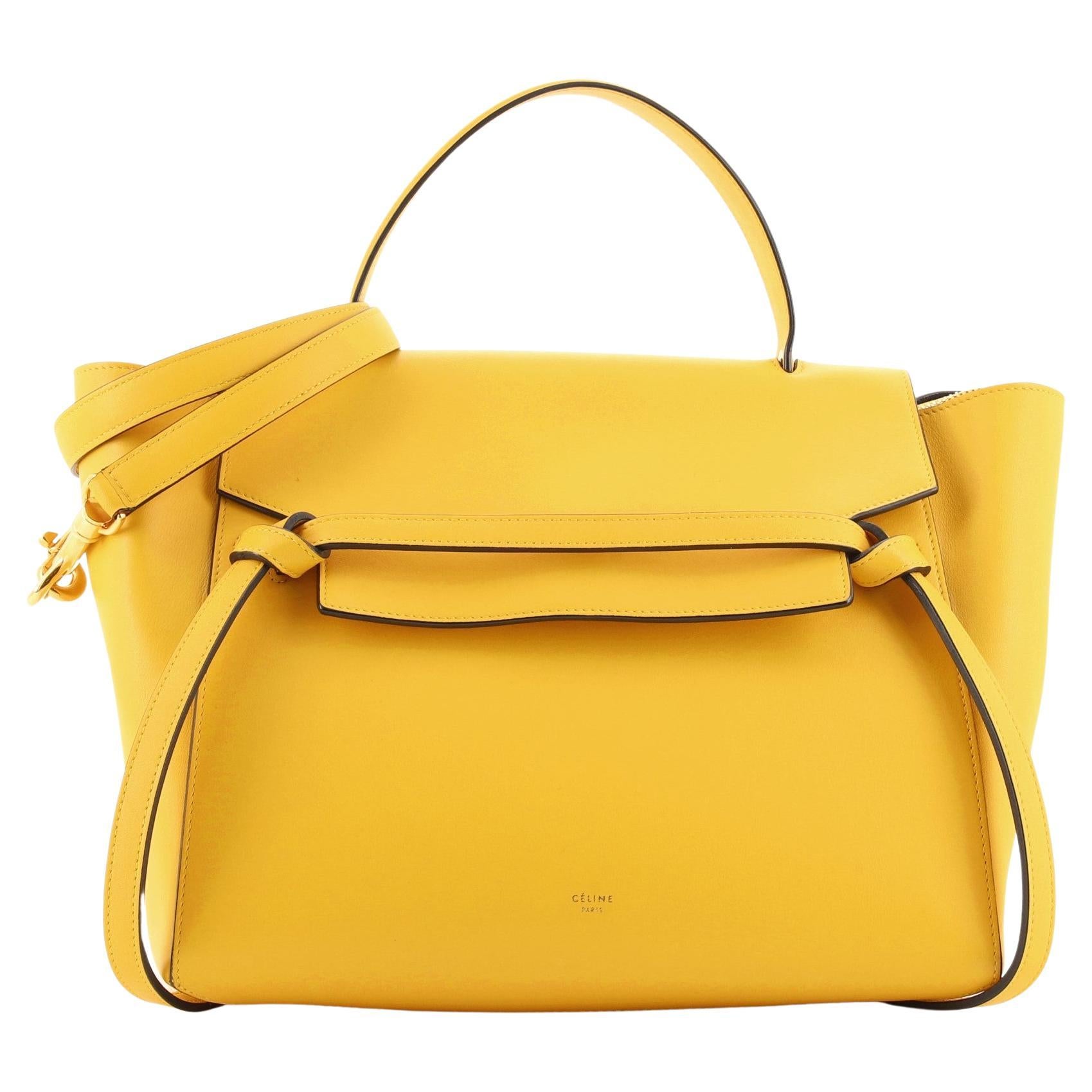 CELINE Luggage Bag in Yellow Grained Leather For Sale at 1stDibs ...