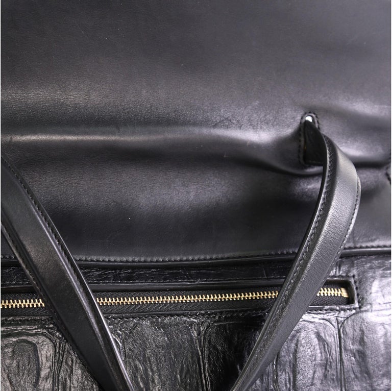 Celine Belt Bag Crocodile Embossed Leather Medium at 1stDibs