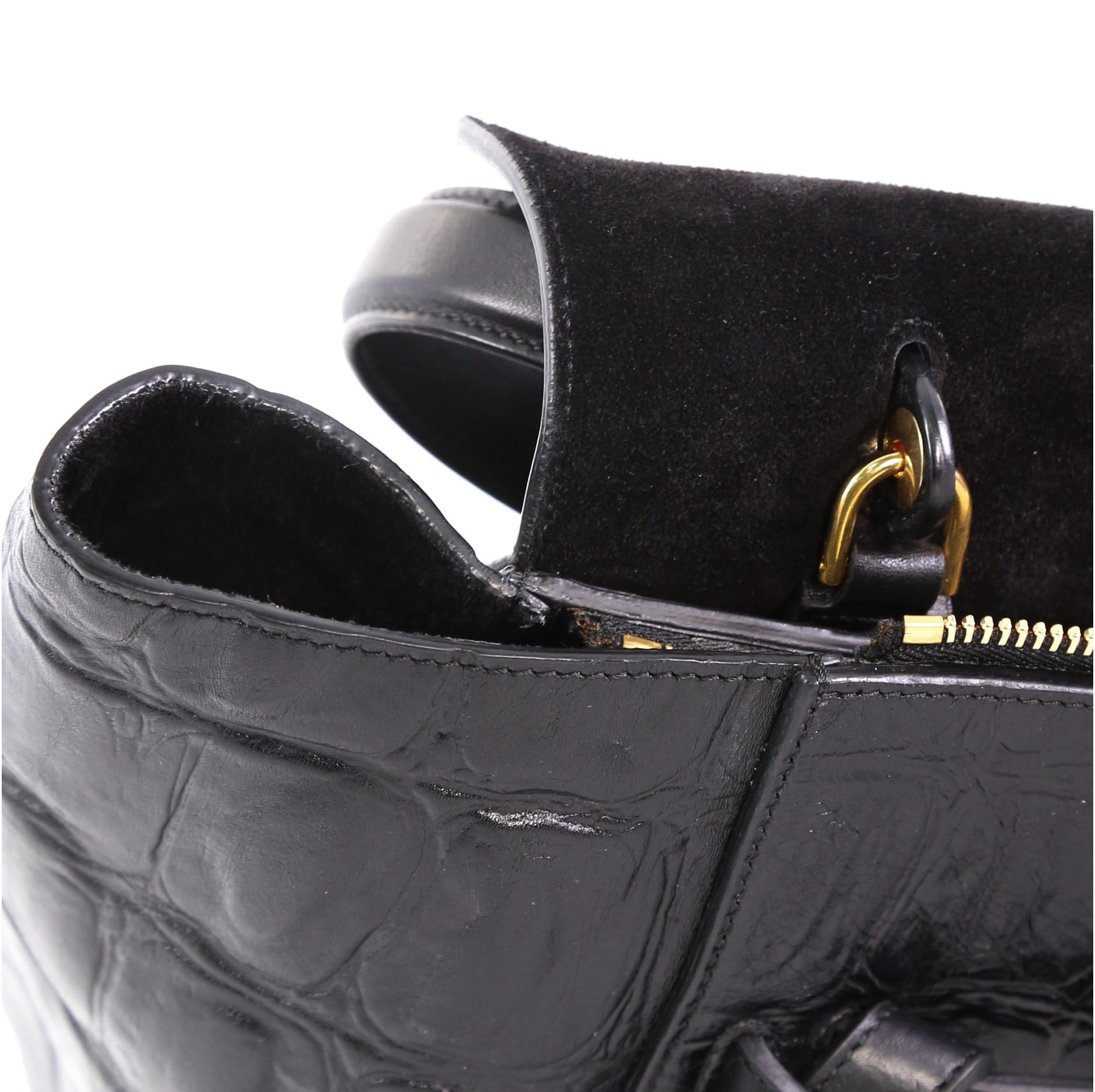 Celine Belt Bag Crocodile Embossed Leather Medium 3