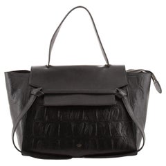Celine Belt Bag Crocodile Embossed Leather Medium
