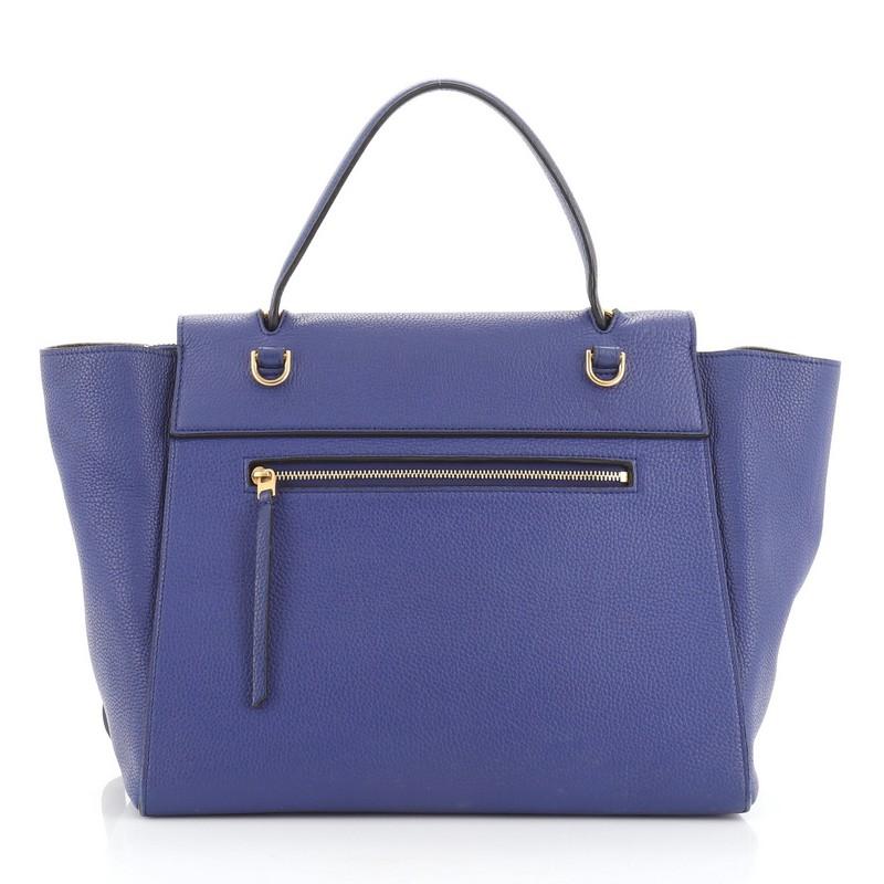 Purple Celine Belt Bag Grainy Leather Mini