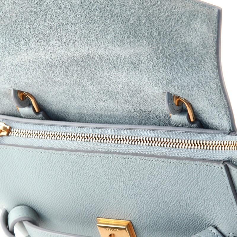 Gray Celine Belt Bag Textured Leather Micro