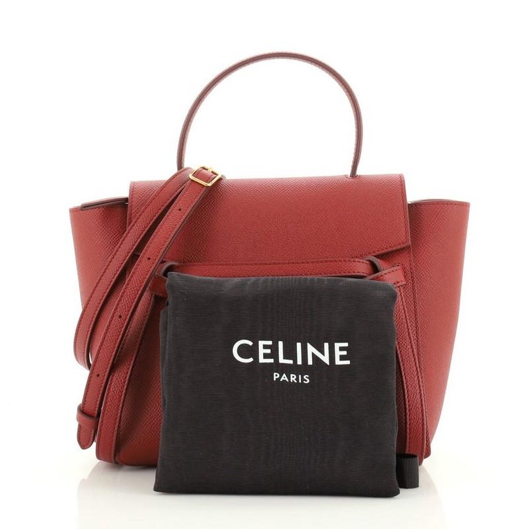 Celine Belt Bag Textured Leather Nano For Sale at 1stdibs
