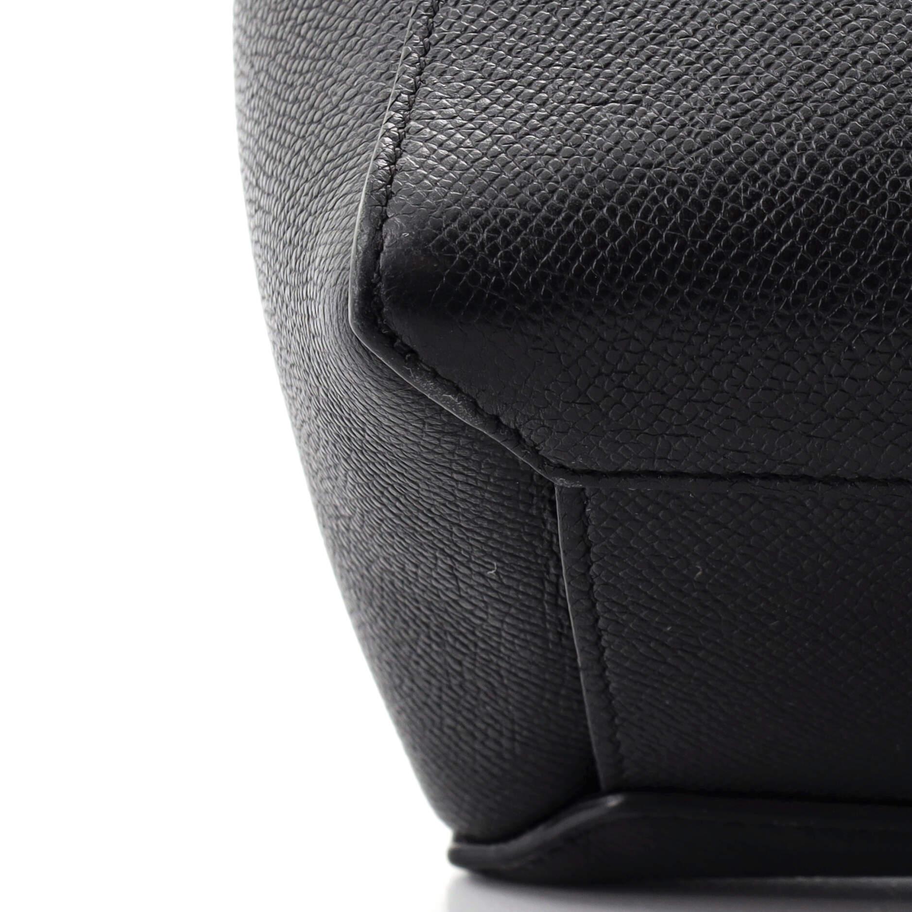 Black Celine Belt Bag Textured Leather Nano