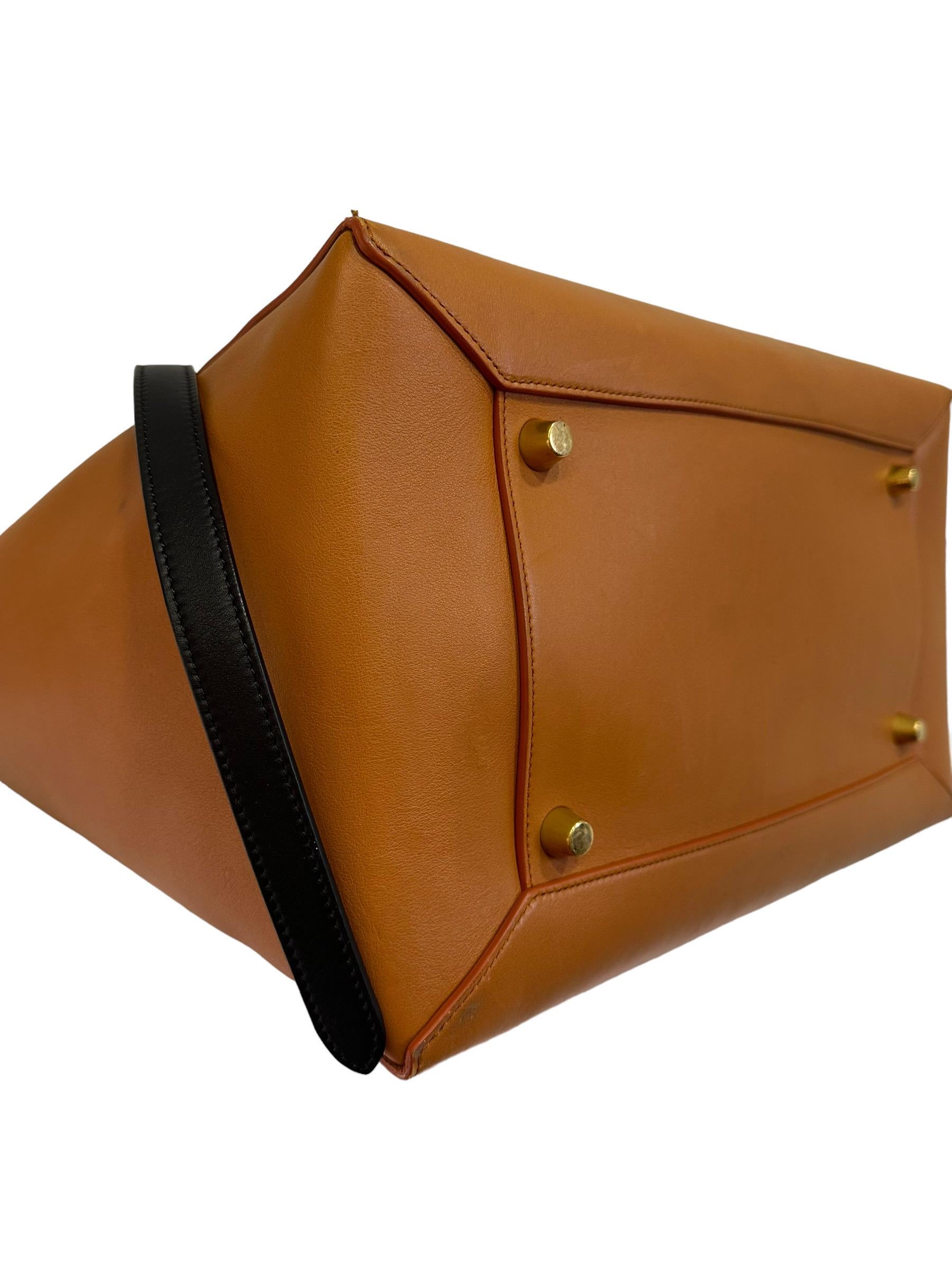 Celine Belt Bicolor Leather Tote Bag 9