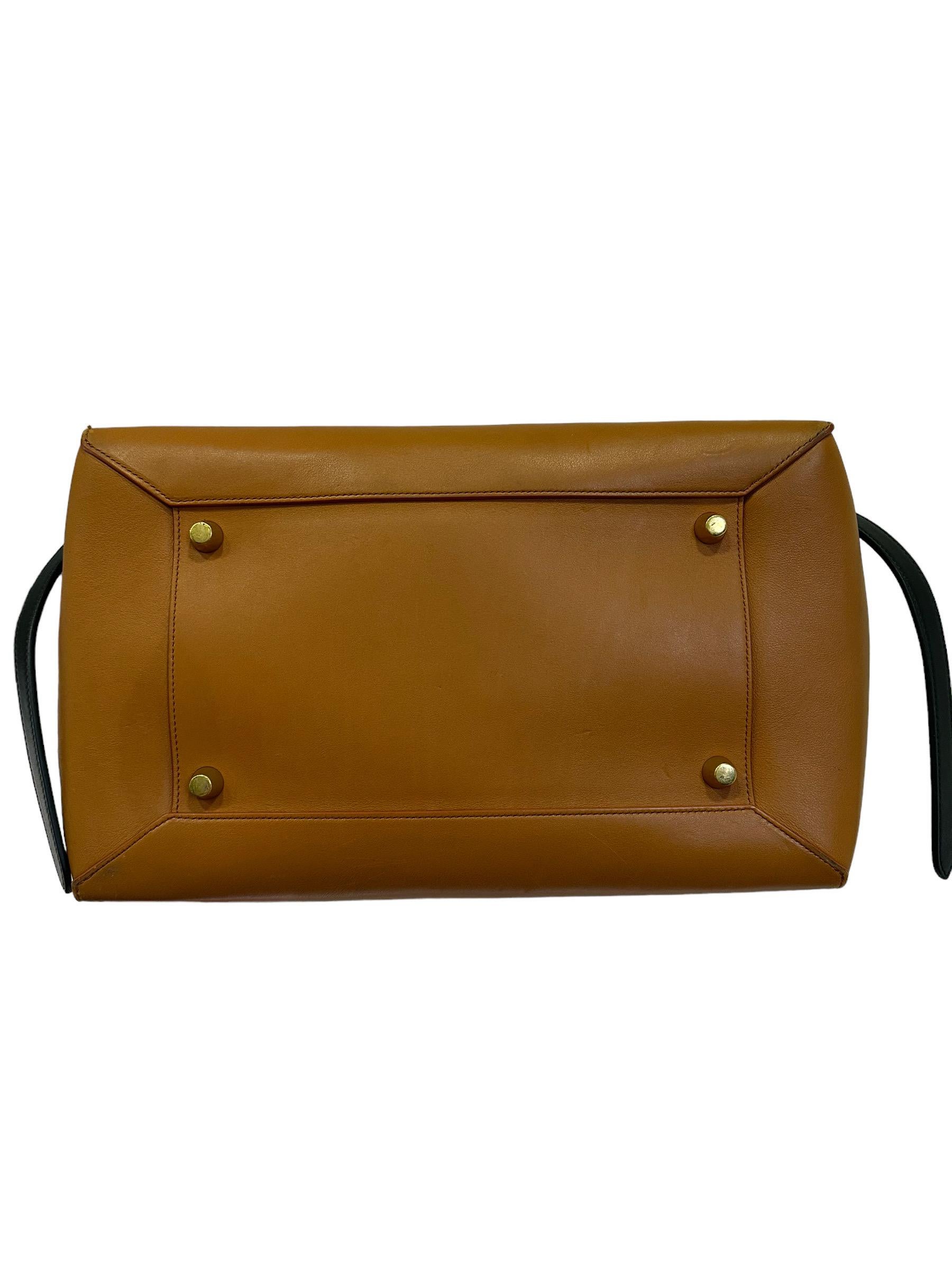 Celine Belt Bicolor Leather Tote Bag 10