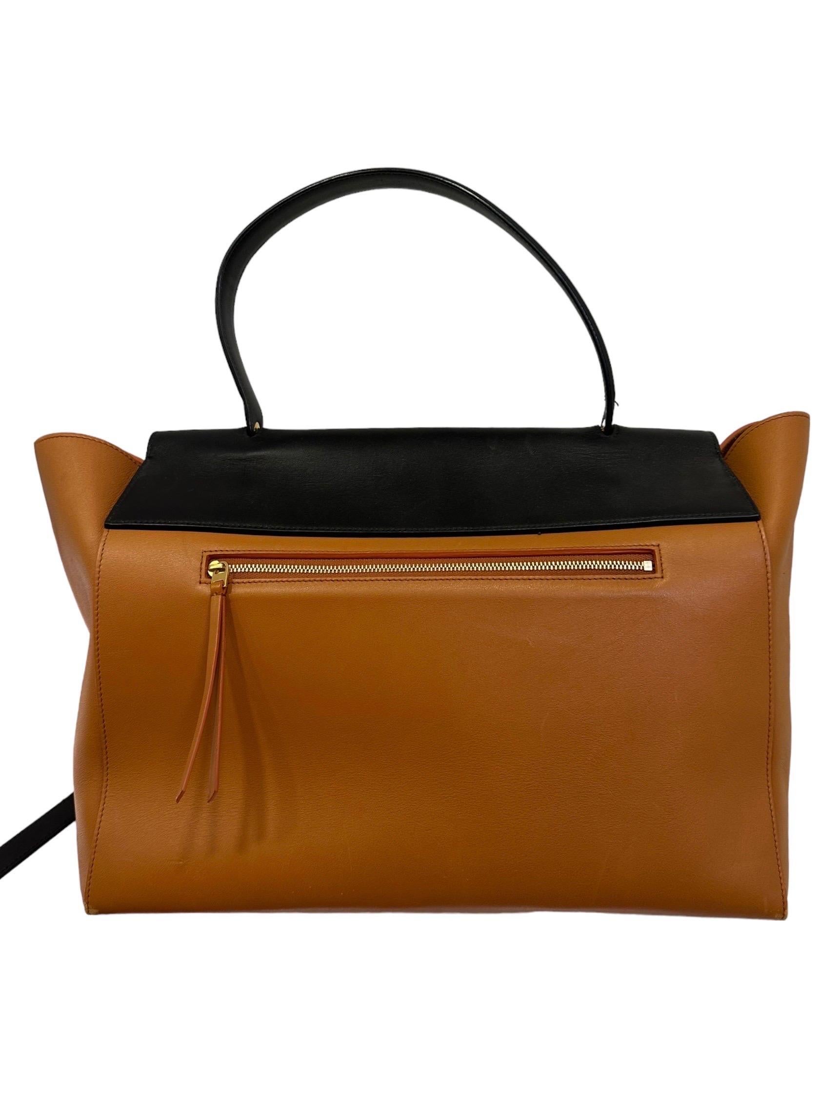 Celine Belt Bicolor Leather Tote Bag 2