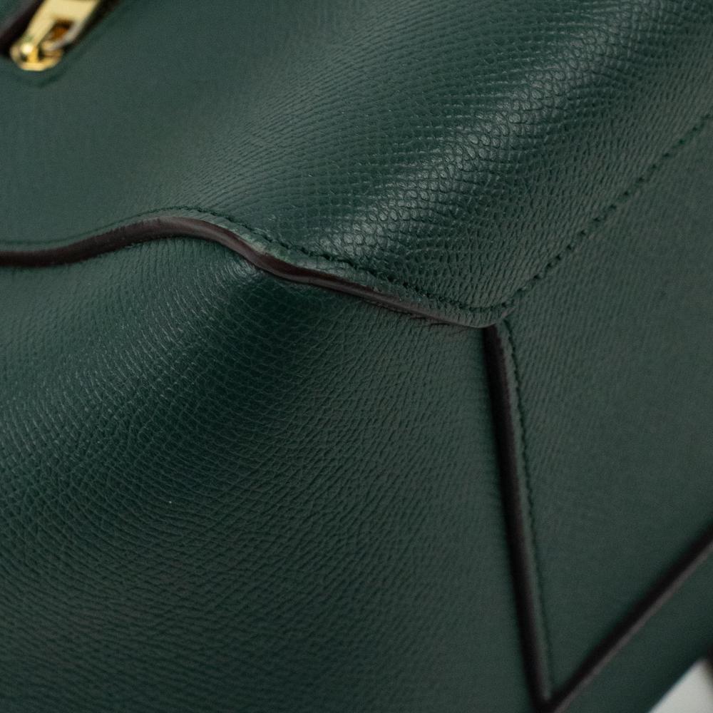 CELINE, Belt in green leather 9