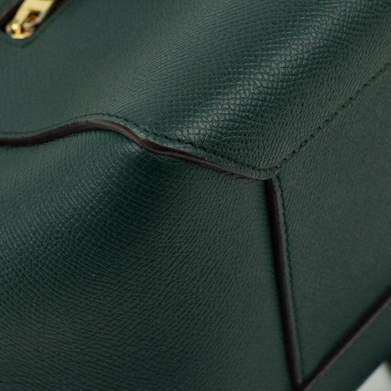 CELINE, Belt in green leather at 1stDibs
