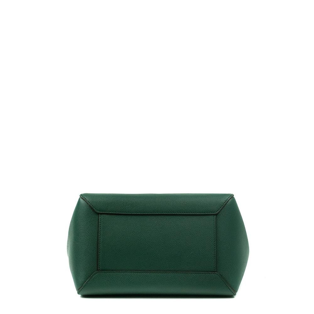 CELINE, Belt in green leather In Good Condition In Clichy, FR