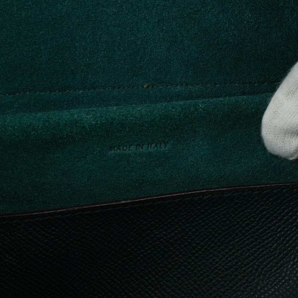 CELINE, Belt in green leather 2
