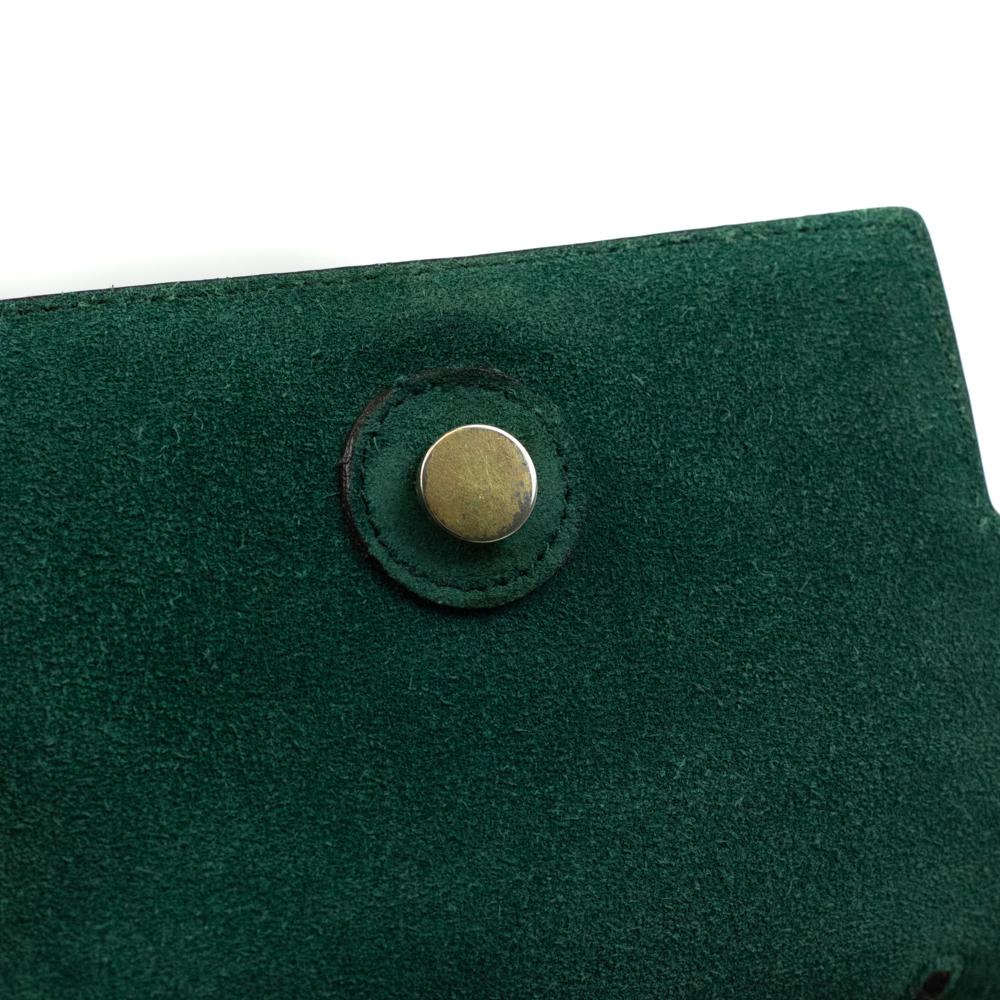 CELINE, Belt in green leather 3