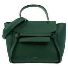 CELINE, Belt in green leather