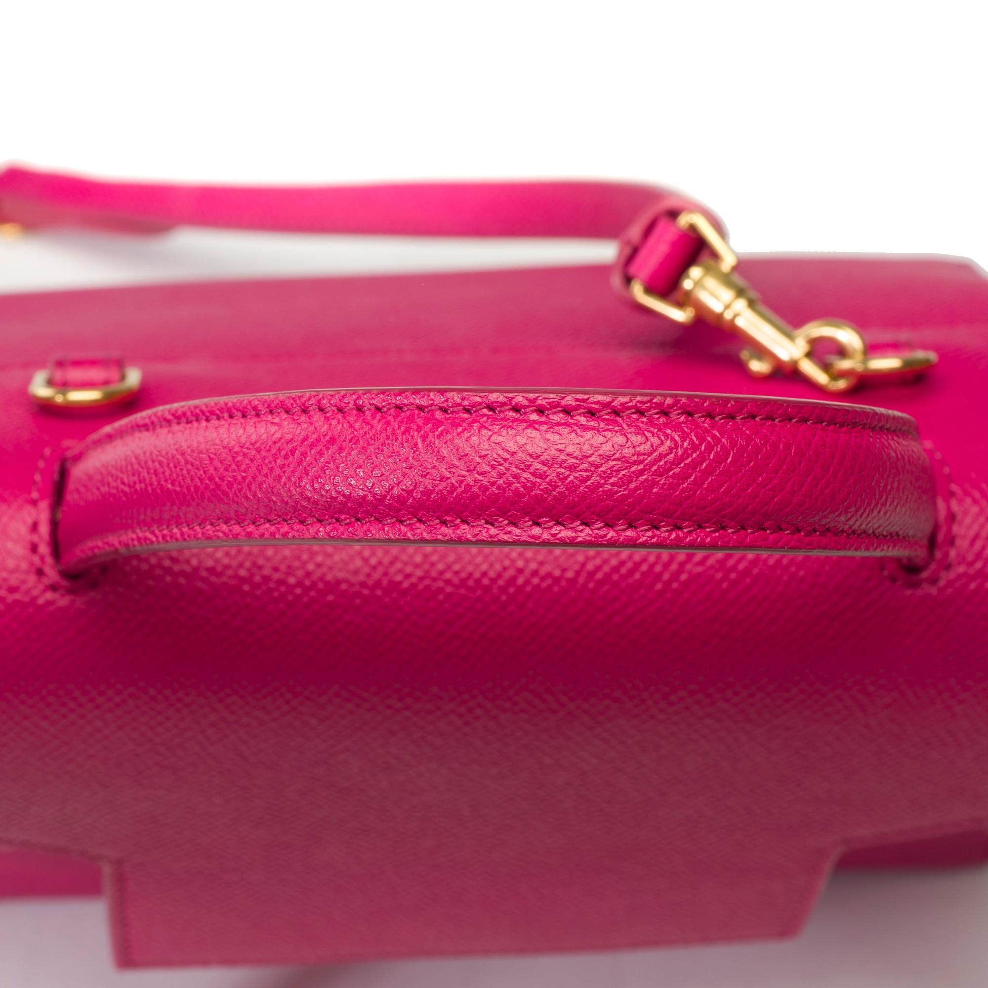 Celine Belt Nano handbag strap in pink calf leather, GHW For Sale 6