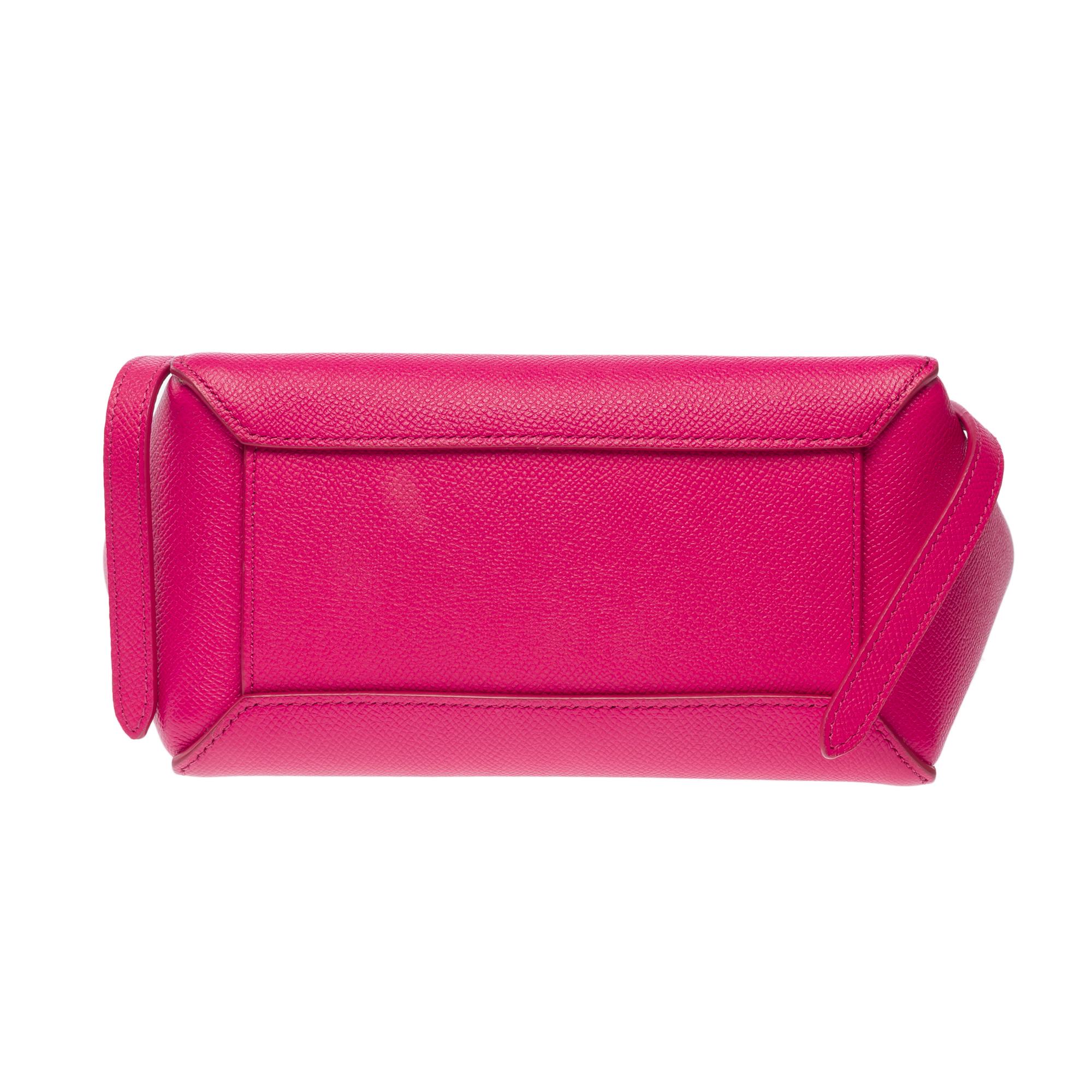Celine Belt Nano Handtasche mit Gürtel aus rosa Kalbsleder, GHW im Angebot 7