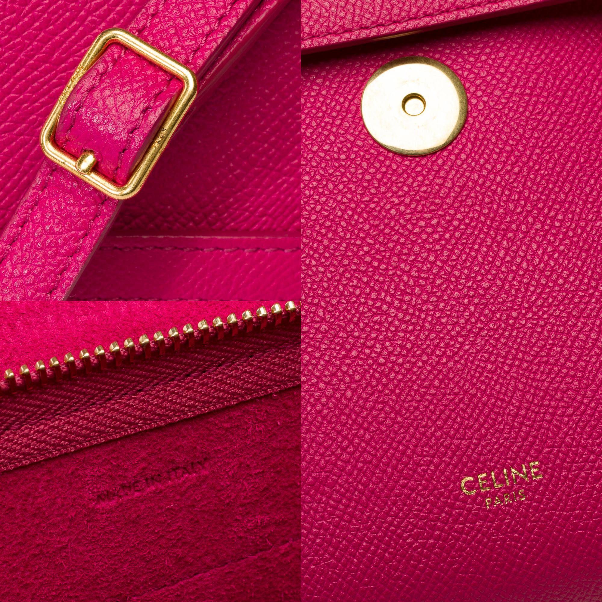 Celine Belt Nano handbag strap in pink calf leather, GHW 4