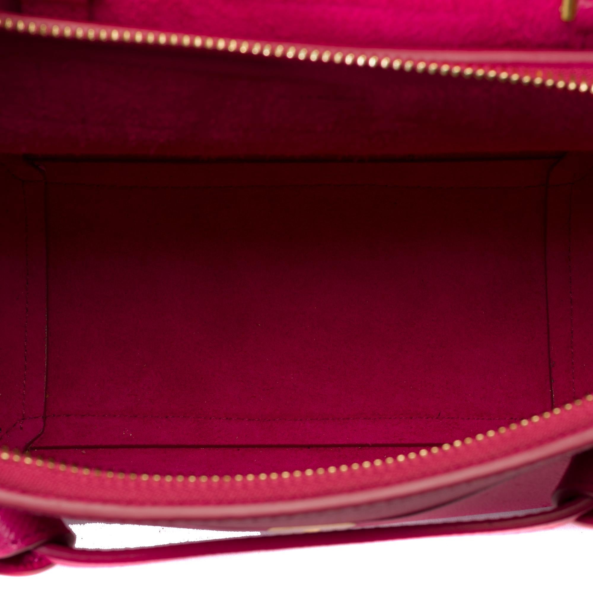 Celine Belt Nano handbag strap in pink calf leather, GHW For Sale 5