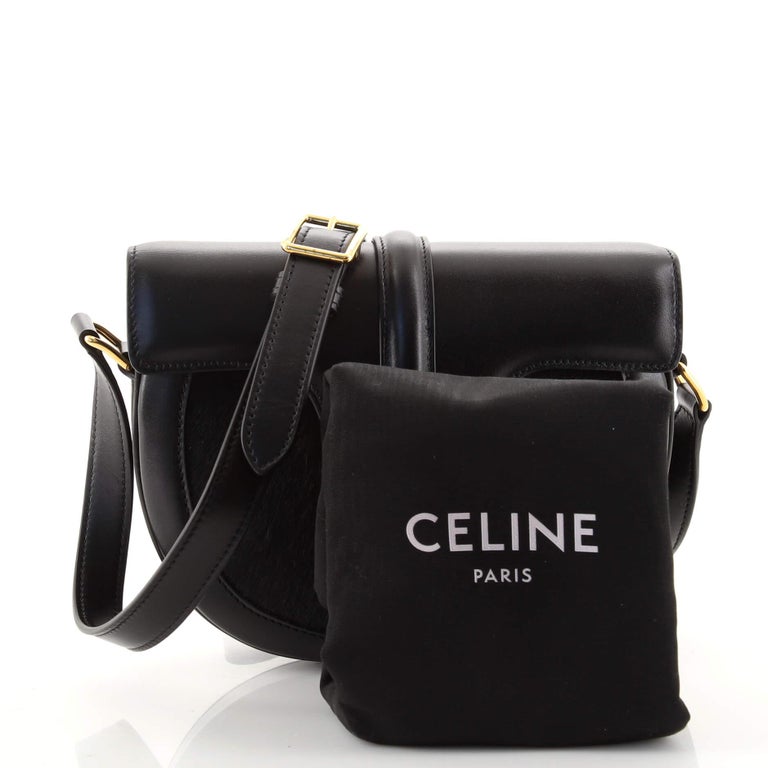 Celine Besace Flap Bag Triomphe Coated Canvas Mini at 1stDibs