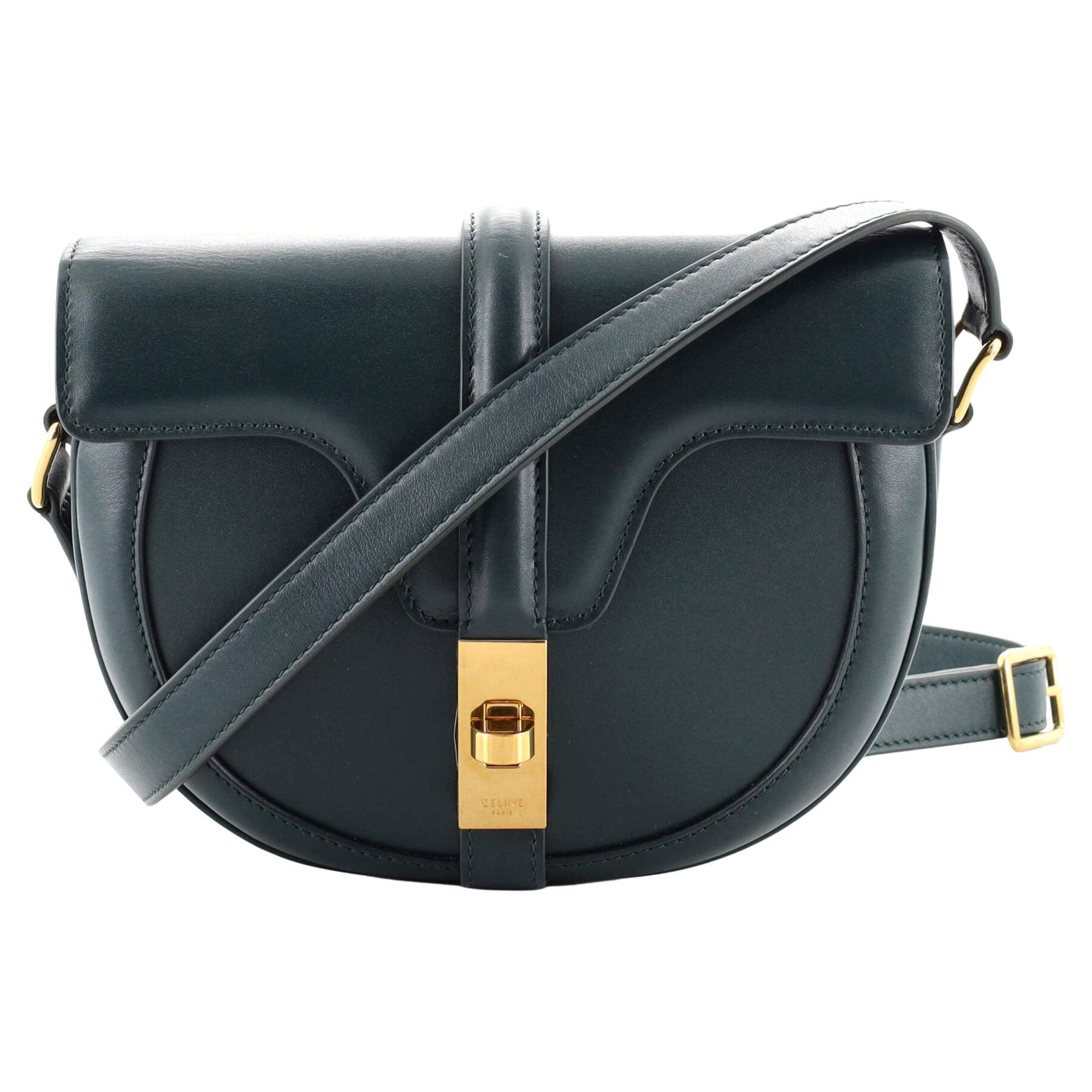 VINTAGE CHRISTIAN DIOR BESACE BAG IN BLACK GRAINED LEATHER