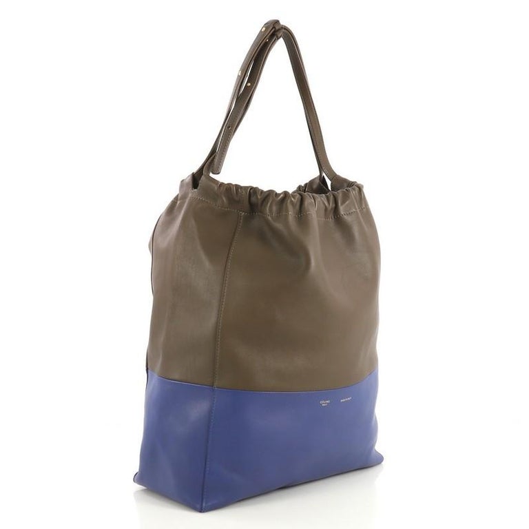 Celine Bicolor Drawstring Cabas Tote Leather at 1stDibs | celine ...