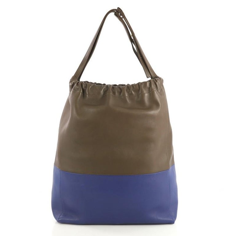 Celine Bicolor Drawstring Cabas Tote Leather at 1stDibs | celine ...