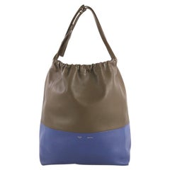 Celine Bicolor Drawstring Cabas Tote Leather 